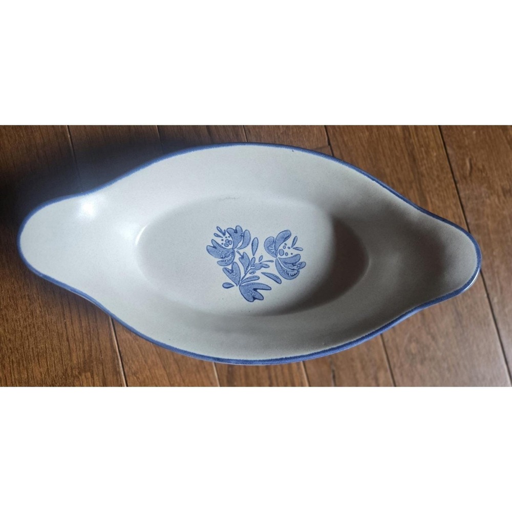 Vintage 22 oz. Pfaltzgraff Yorktowne Blue Flower Au Gratin 11" Casserole #270